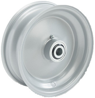 8"x65mm Steel Rim, 2" Bore, 77mm Hub Length, 2"x¾" Flange Bearings