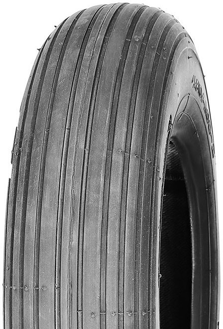 ASSEMBLY - 8"x65mm Plastic Rim,  480/400-8 4PR V5501 Ribbed Barrow Tyre, ¾" Flange Bearings