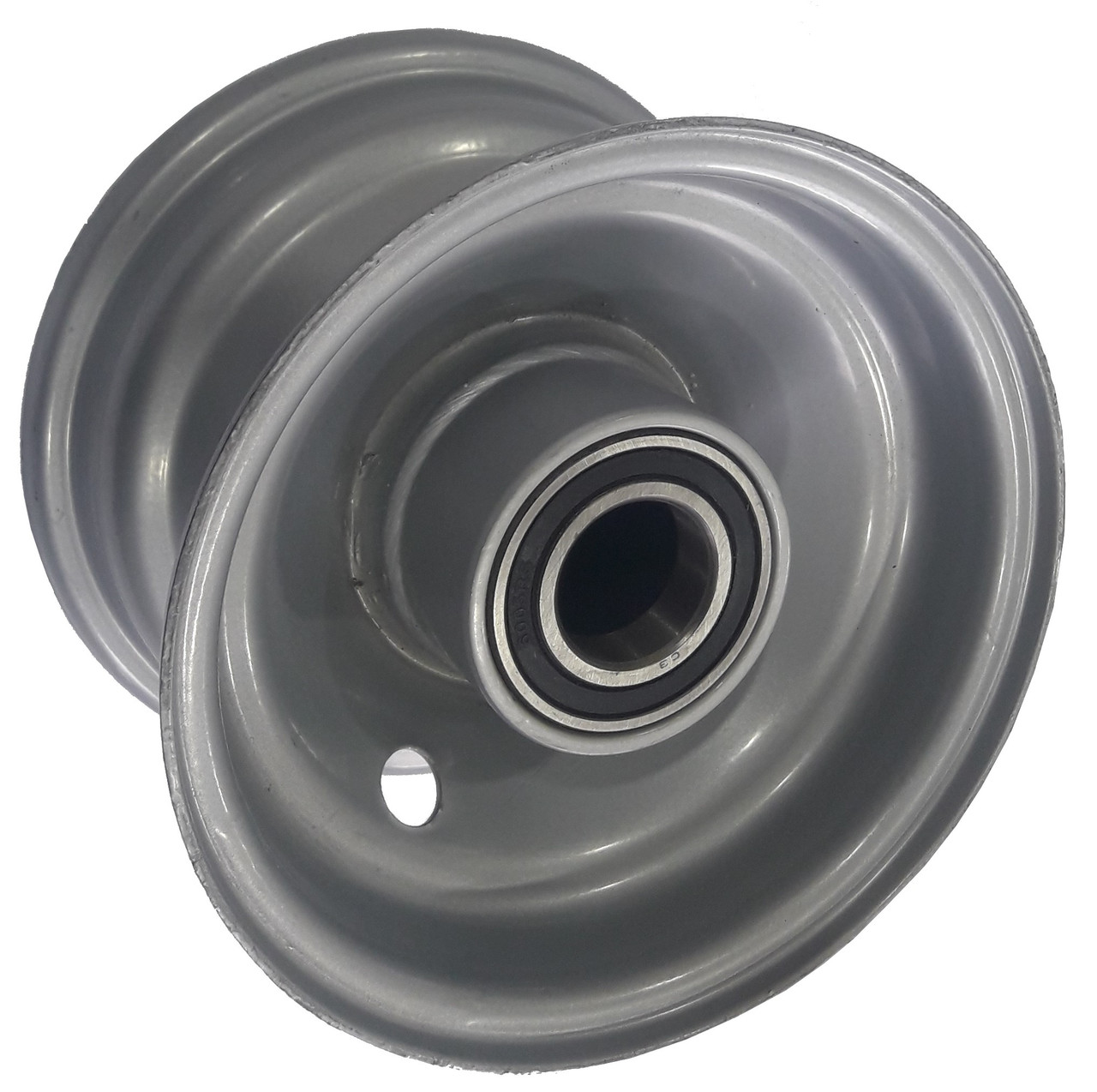 4"x2.50" Steel Rim, 35mm Bore, 75mm Hub Length, 35mm x 17mm High Speed Bearings