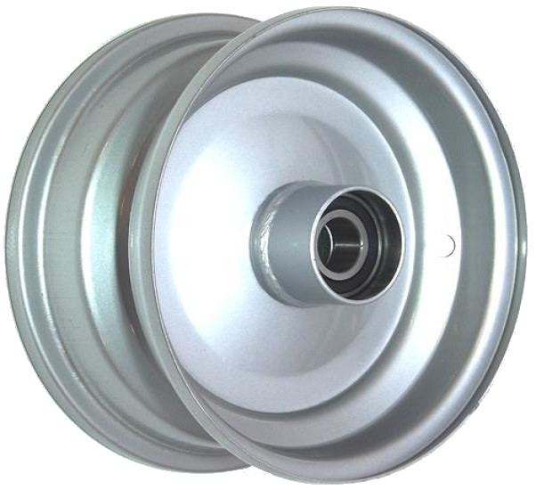 6"x2.50" Steel Rim, 52mm Bore, 85mm Hub Length, 52mm x 1" High Speed Bearings + Hubcap (Pre-assembled)