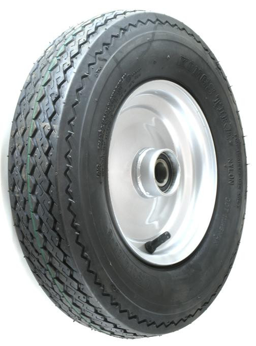 ASSEMBLY - 8"x2.50" Steel Rim, 25mm HS Bearings, 480/400-8 6PR KT701 Trailer Tyre