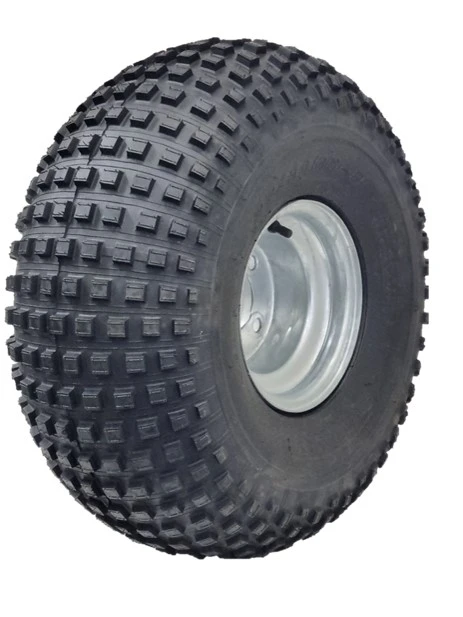 ASSEMBLY - 8"x7.00" Galv Rim, 4/4" PCD, 22/11-8 4PR P323 Knobbly ATV Tyre