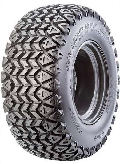 ASSEMBLY - 12"x8.50" Grey Kubota Rim, 4/110mm PCD, 25/10-12 6PR 350 MAG Tyre