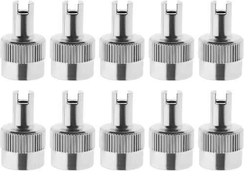 BAG OF 10 - Metal Valve Cap with Valve Key
