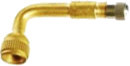 Valve Extension, Brass, TR87 90°, 34mm effective length - Brass Finish or Chrome Plated Finish