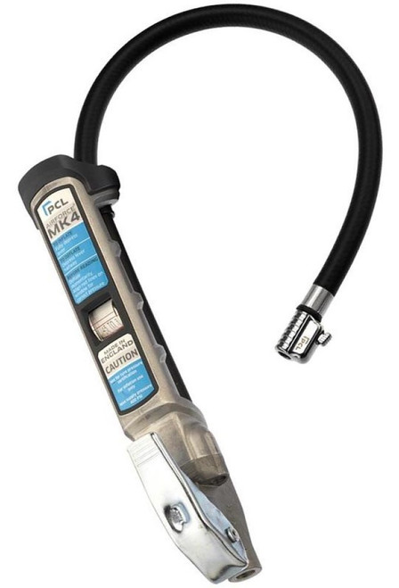 PCL Airforce MK4 Inflator with Gauge AFGH04 21" Hose, Clip-On Chuck