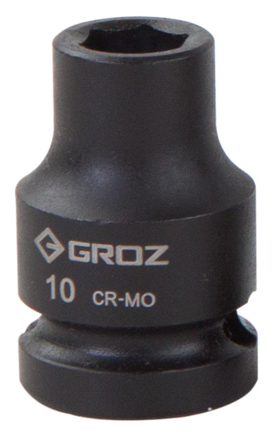 Groz 10mm 1/2" Drive Hex Impact Socket