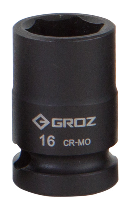 Groz 16mm 1/2" Drive Hex Impact Socket