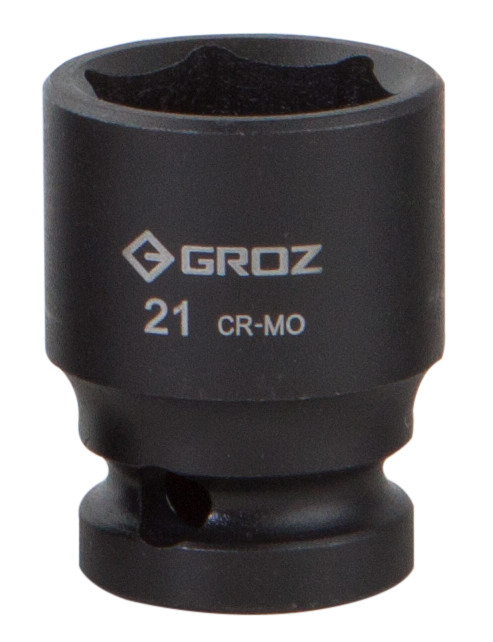 Groz 21mm 1/2" Drive Hex Impact Socket