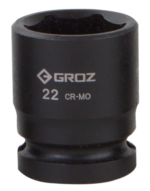 Groz 22mm 1/2" Drive Hex Impact Socket
