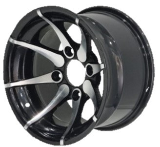 12"x7.50" Alloy ATV Rim (Rear), 4/110mm PCD, 90mm Bore, ET+31mm offset