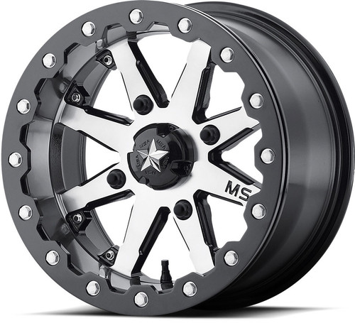 15"x7.00" Alloy Beadlock ATV Rim, 4/156mm PCD, 132mm Bore, P0(ET0) M21 LOK, - fits Polaris R