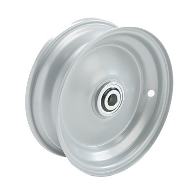 8"x65mm Steel Rim, 2" Bore, 46mm Hub Length, 3/4" Flange Bearings flush to centre