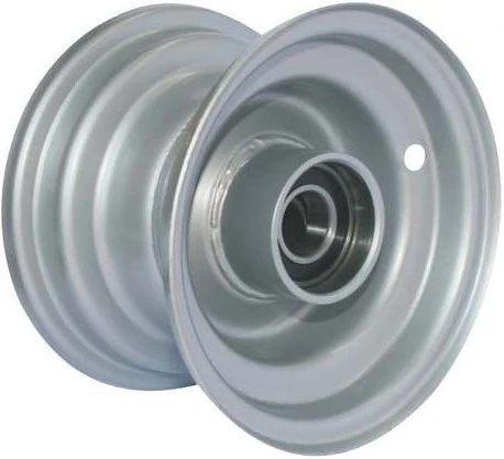6"x4.50" Steel Rim, 52mm Bore, 85mm Hub Length, 52mm x 25mm High Speed Bearings + Hubcap