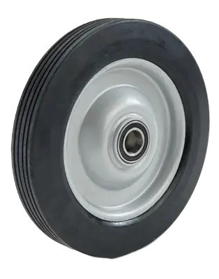 ASSEMBLY - 8"x2.50" Steel Rim, 300-8 SOLID Ribbed Tyre, 25mm HS Bearings