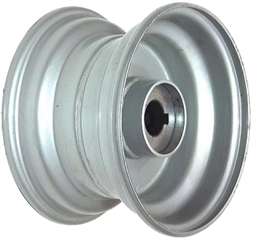 8"x5.50" Galv Rim, 52mm Bore, 85mm Hub Length, 52mm x 25mm Keyed & Plain Bushes + Hubcap (Pre-assembled)