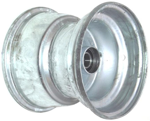 8"x7.00" Galv Rim, 52mm Bore, 85mm Hub Length, 52mm x 25mm High Speed Bearings + Hubcap