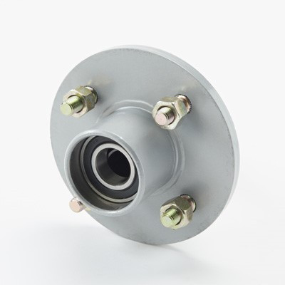 Hub only, 750kg, Fabricated Steel, 4/4" PCD, 25mm H/S Bearings, 1x HUB ONLY, NO AXLE
