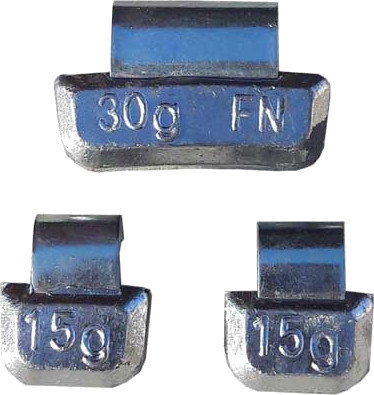 BAG OF 100 - 35g Bang-on FN Clip Lead Wheel Weights for Alloy Wheels