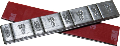BAG OF 10 STRIPS - Stick-on Lead Wheel Weights 5g/10g x4