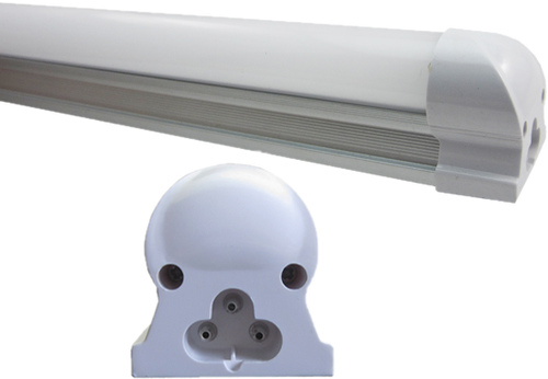 28W 5' (1.5m) LED Tube Integrated Fitting with Mounting Kit - Clear Lens