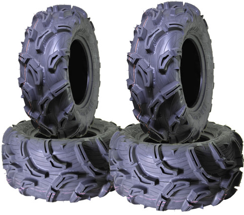 COMBO (2x ea) - 27/10-14 MU01+ & 27/12-14 MU02+ 6PR Maxxis Zilla ATV Tyres - 30mm Deep Tread