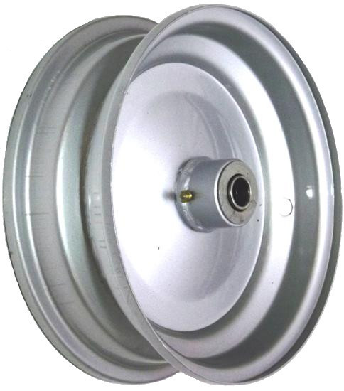 6"x65mm Steel Rim, 35mm Bore, 82mm Hub Length, 35mm x ½" Flange Bearings