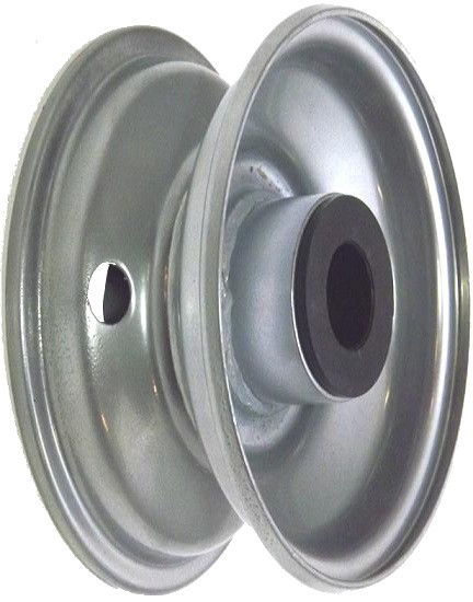 6"x65mm Steel Rim, 2" Bore, 83mm Hub Length, 2" x ¾" Nylon Bushes