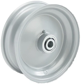 8"x65mm Steel Rim, 2" Bore, 77mm Hub Length, 2"x¾" Flange Bearings