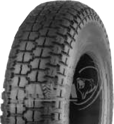 ASSEMBLY - 8"x65mm Plastic Rim, 300-8 4PR KT104 HS Block Tyre, 17mm HS Bearings