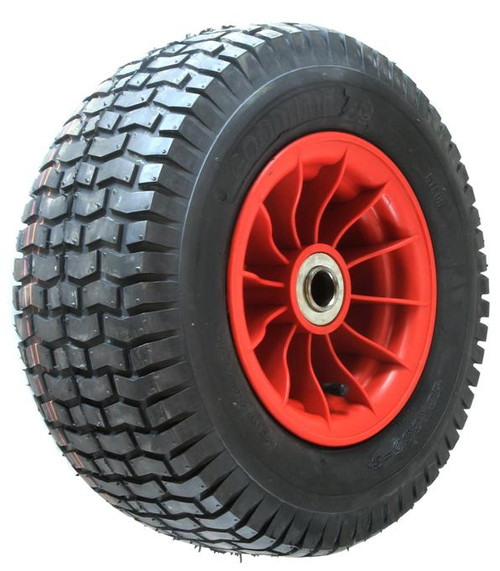 ASSEMBLY - 8"x4¾" Plastic Rim, 2" Bore, 16/650-8 4PR V3502 Turf Tyre, 1" Flange Bearings