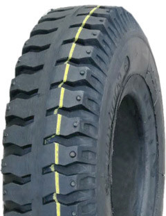 ASSEMBLY - 4"x2.00" 2-Pc Zinc Coated Rim, 250-4 Solid V6606 Military Tyre, ¾" Flange Bearings