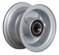 4"x2.50" 2-Pc Steel Rim, 47mm Bore, 64mm Hub Length, 47mm x 3/4" High Speed Bearings, 4-bolt rim