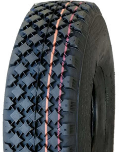 ASSEMBLY - 4"x2.50" 2-Pc Steel Rim, 300-4 4PR V6605 Diamond Tyre