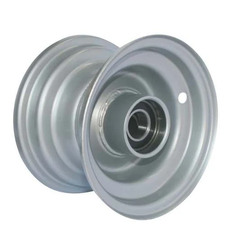 6"x4.50" Steel Rim, 52mm Bore, 85mm Hub Length, 52mm x 20mm High Speed Bearings + Hubcap (Pre-assembled)