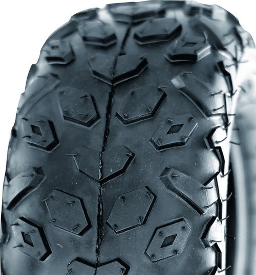 ASSEMBLY - 6"x4.50" Steel Rim, 145/70-6 2PR UN704 Knobbly ATV Tyre, 25mm Keyed Bush
