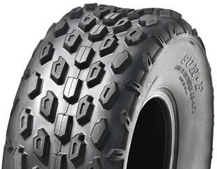 ASSEMBLY - 6"x4.50" Steel Rim, 2" Bore,145/70-6 6PR A015 Knobbly ATV Tyre, 1" Flange Bearings
