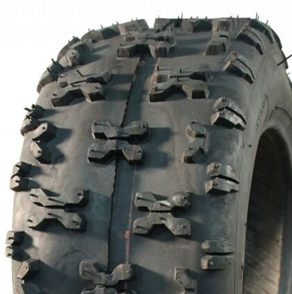 ASSEMBLY - 6"x4.50" Steel Rim, 2" Bore, 13/500-6 6PR V8505 Knobbly Tyre, 1" Bushes