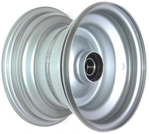 8"x5.50" Steel Rim, 52mm Bore, 85mm Hub Length, 52mm x 20mm High Speed Bearings + Hubcap (Pre-assembled)