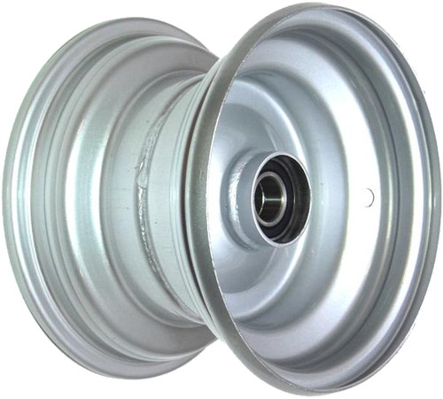 8"x5.50" Galv Rim, 52mm Bore, 85mm Hub Length, 52mm x 20mm High Speed Bearings + Hubcap (Pre-assembled)