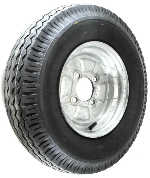 ASSEMBLY - 10"x4.00" Galv Rim, 4/4" PCD, 500-10 8PR K703 HS Trailer Tyre