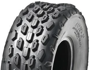 ASSEMBLY - 6"x82mm Steel Rim, 145/70-6 6PR A015 Knobbly ATV Tyre, 17mm HS Bearings