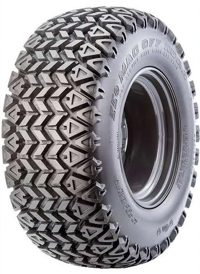 ASSEMBLY - 12"x8.50" Grey Kubota Rim, 4/110mm PCD, 25/10-12 6PR 350 MAG Tyre