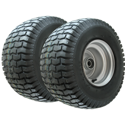 BUNDLE ASSY (2x) - 8"x7.00" Steel Rim, 25mm HS Bearings, Fitted with 18/950-8 4PR V3502 Turf Tyre, + 2 x Stub Axles