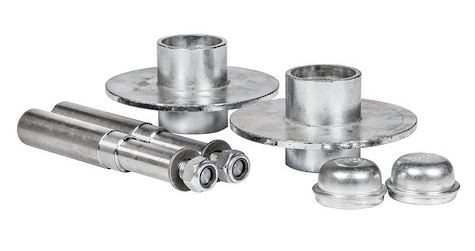 Hub Set, 750kg, Fabricated Steel, Blank - no studs, 25mm HS Bearings, with 2 x 63050 Stub Axles