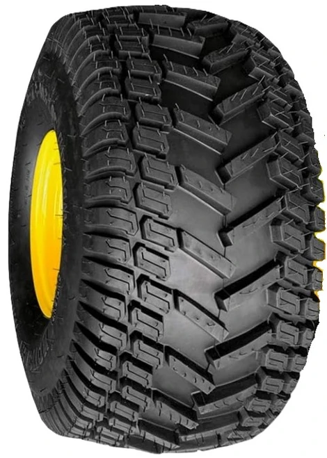 ASSEMBLY - 20/800-8 TL Turf Traction Tyre fitted on JD Yellow Steel Rim, with 3.5" offset hub, 3/4" Bore with 3/16" keyway