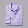 Lavender Check Single Cuff Shirt