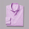 Purple Check Single Cuff Shirt