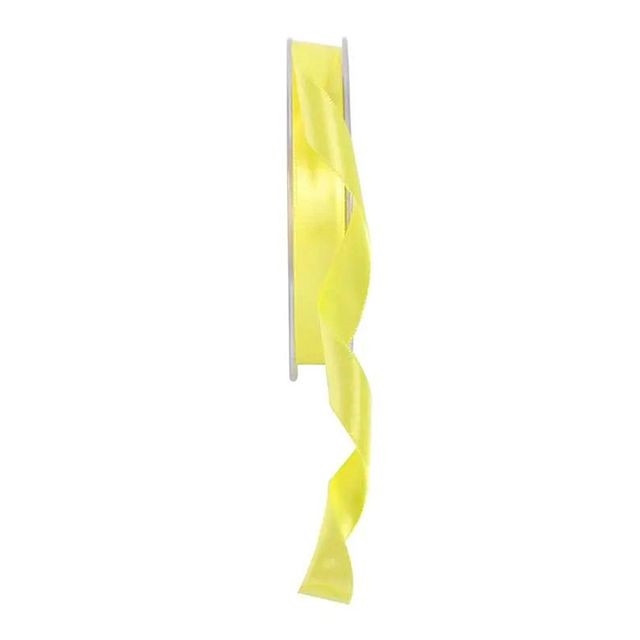 Double Satin Ribbon Light Yellow 15 mm - Country Baskets