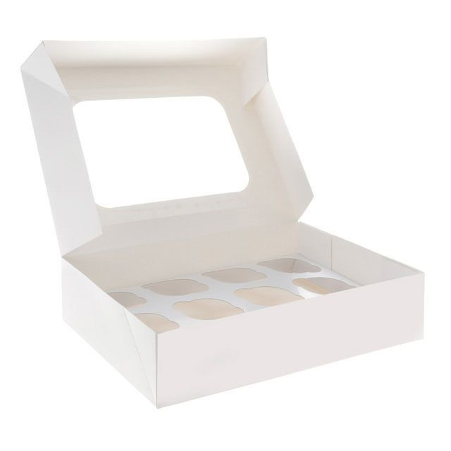 Muffin Cake Box White12pc X2 Country Baskets